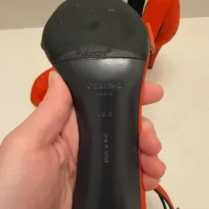 Celine Shoes Old Celine Red Suede Heels Poshmark